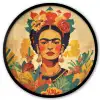 Vrouwelijk - Bloemen - Sieraden Fotolijst rond zonder passe partout klein -3d