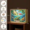 Schildpad - Flamingo - Tropisch - Oceaan Light Box met batterij (Wandlamp kind) middel -USP_websiteoverzichtNL