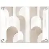 Abstracte bogen - Modern - Beige tuinposter los doek klein -3d