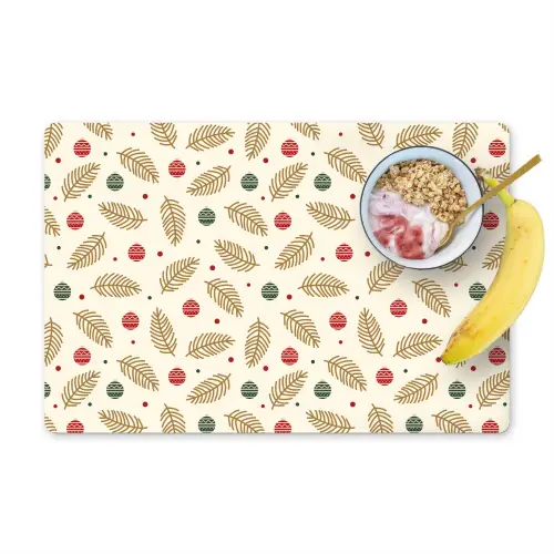 Patroon - Kerst - Symbolen - Beige Placemat vinyl groot 368 -zzzproduct_Kitchenyeah-website