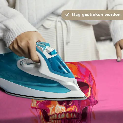 Felroze - Tanden - Schedel Wandkleed katoen klein -sfeer9