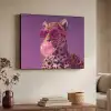 Panter - Zonnebril - Kauwgombel - Roze Textielframe zwart klein -sfeer3
