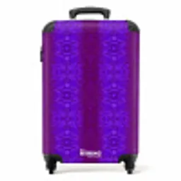 Paars slangenhuid met symmetrische schubstructuur NBS - Handbagage koffer - Volwassenen Unisex middel -productfoto_recht