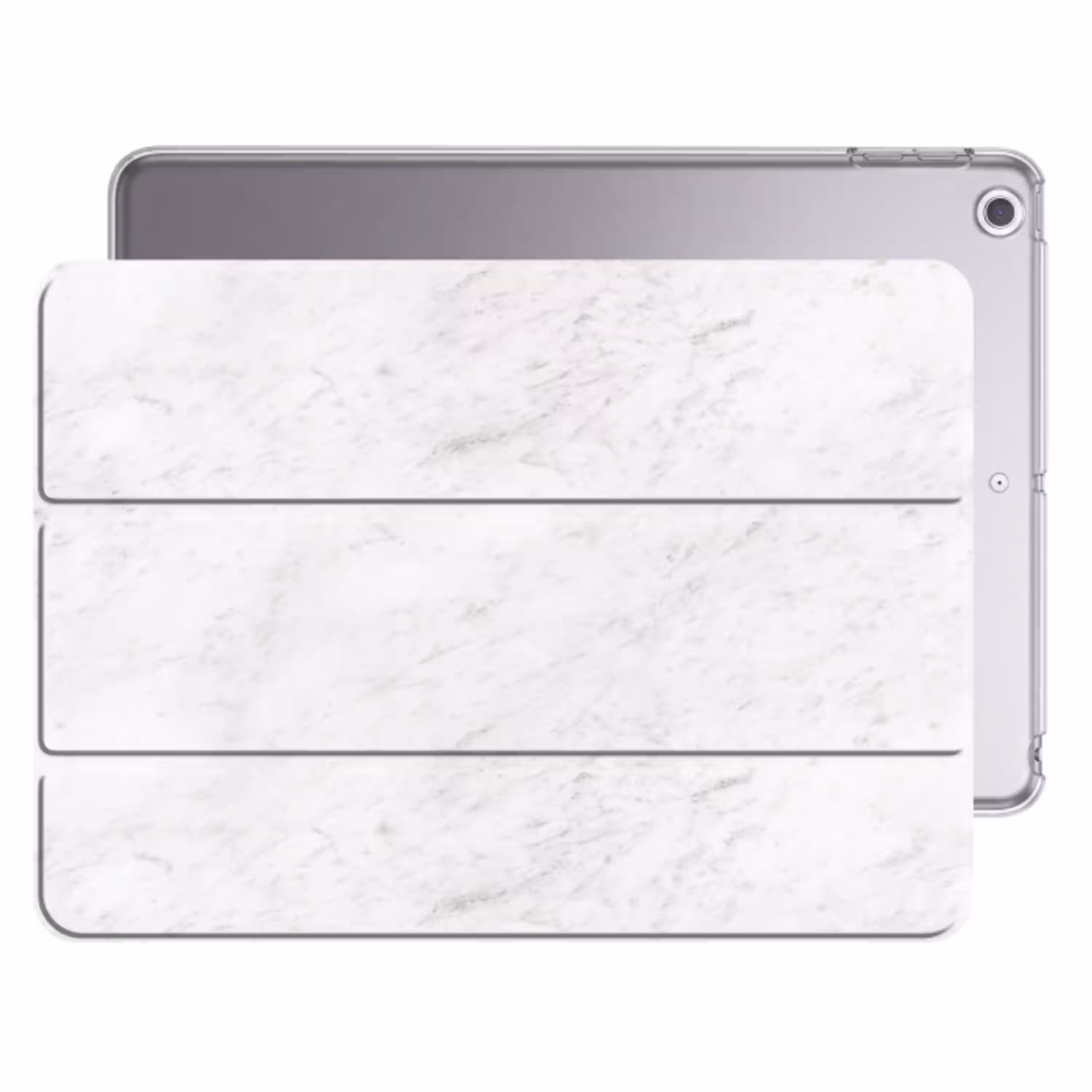 Wit - Marmer - Grijze aders Apple iPad 2017 middel 1172 -threedimensional_3d_global