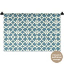 Patroon - Symmetrisch - Blauw Wandkleed katoen klein 269 -t3d_DE