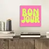 Bonjour - Roze - Fel groen aluminium wit klein -sfeer1