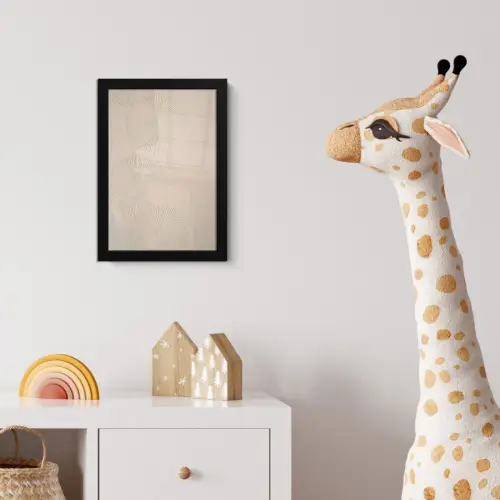 Japandi - Beige - Modern fotolijst zwart zonder passe partout klein -usfeer4_kinderkamer