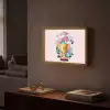 Trofee - Best Mom - Bloemen - Kleurrijk Light Box met batterij (Wandlamp) middel -sfeer1