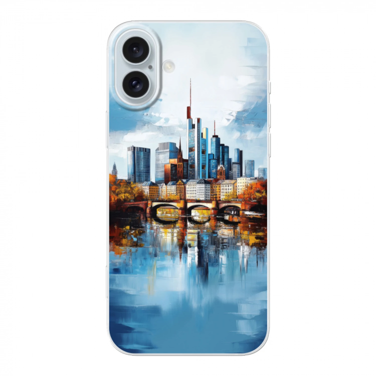 Bomen Frankfurt- Stad - Skyline - Brug Apple iPhone 16 Plus klein -3d