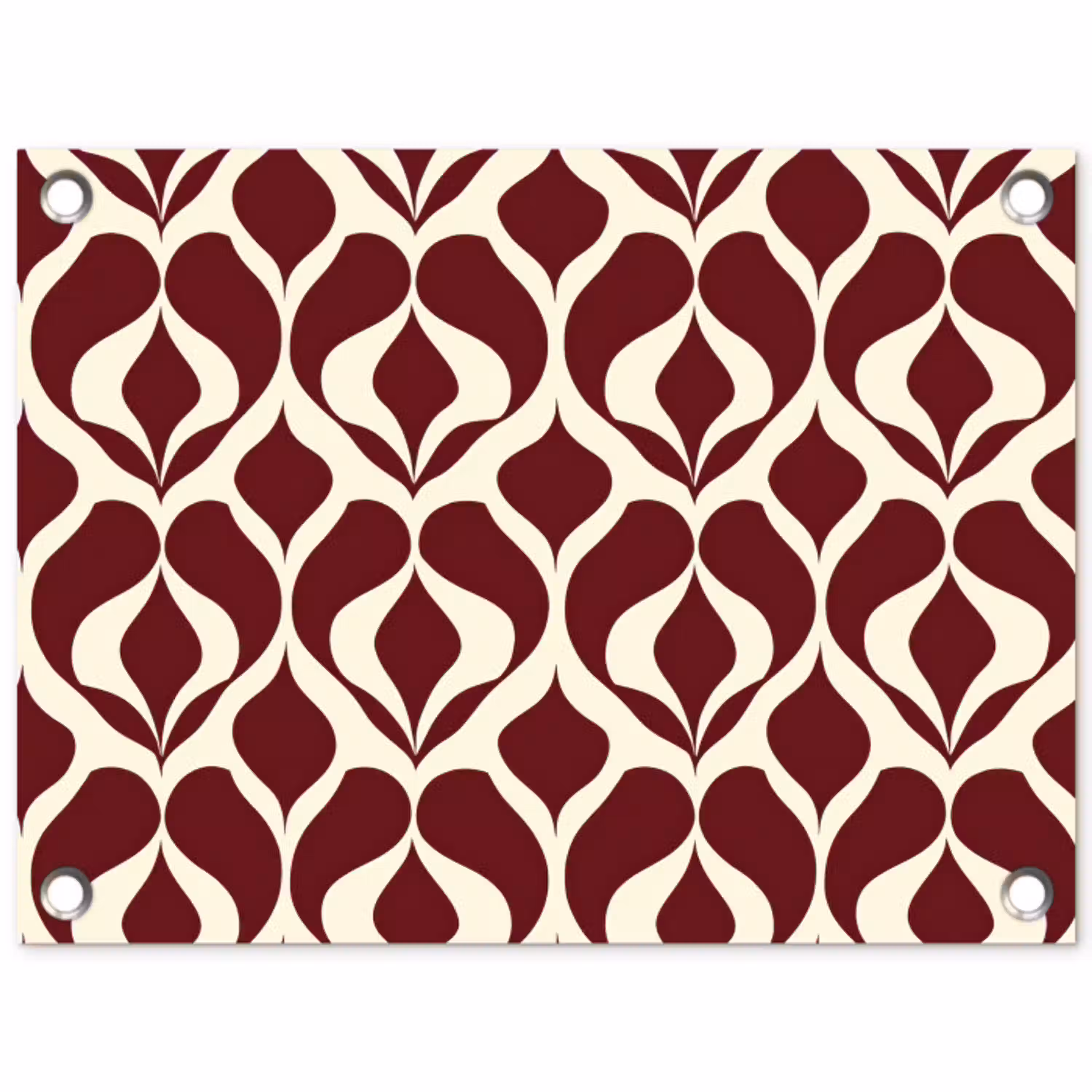 Rood - Druppelpatroon - Grafisch tuinposter los doek klein 239 -3d