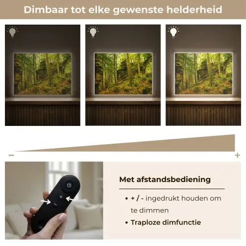 Bomen - Steen - Bos - Natuur - Planten Light Box met batterij (Wandlamp) middel -USP_dimbaarNL