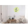 Groen - Disco - Decoratie - Appel Wandcirkel aluminium klein -woonkamer