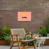 Verticaal - Strepen - Oranje - Ciao bella Tuinposter op houten frame 2 cm dik klein -sfeer3