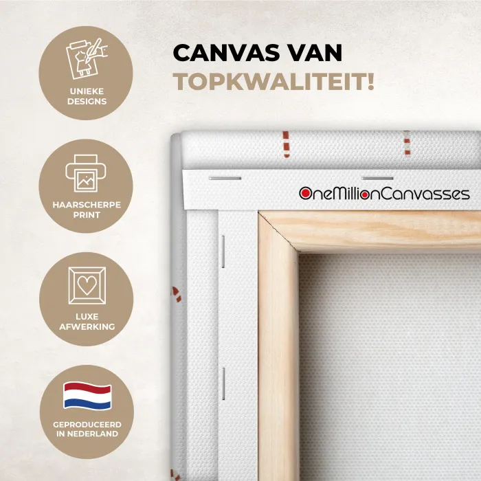 Patroon - Sterren - Zuurstok - Wit canvas 2cm xxl 828 -sfeer2
