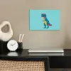 Dinosaurus - Blauw - Zonnebril poster papier klein -sfeer1