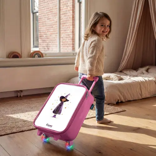 De paarse tovenaarsmantel Kinderkoffer - Roze klein -sfeer1