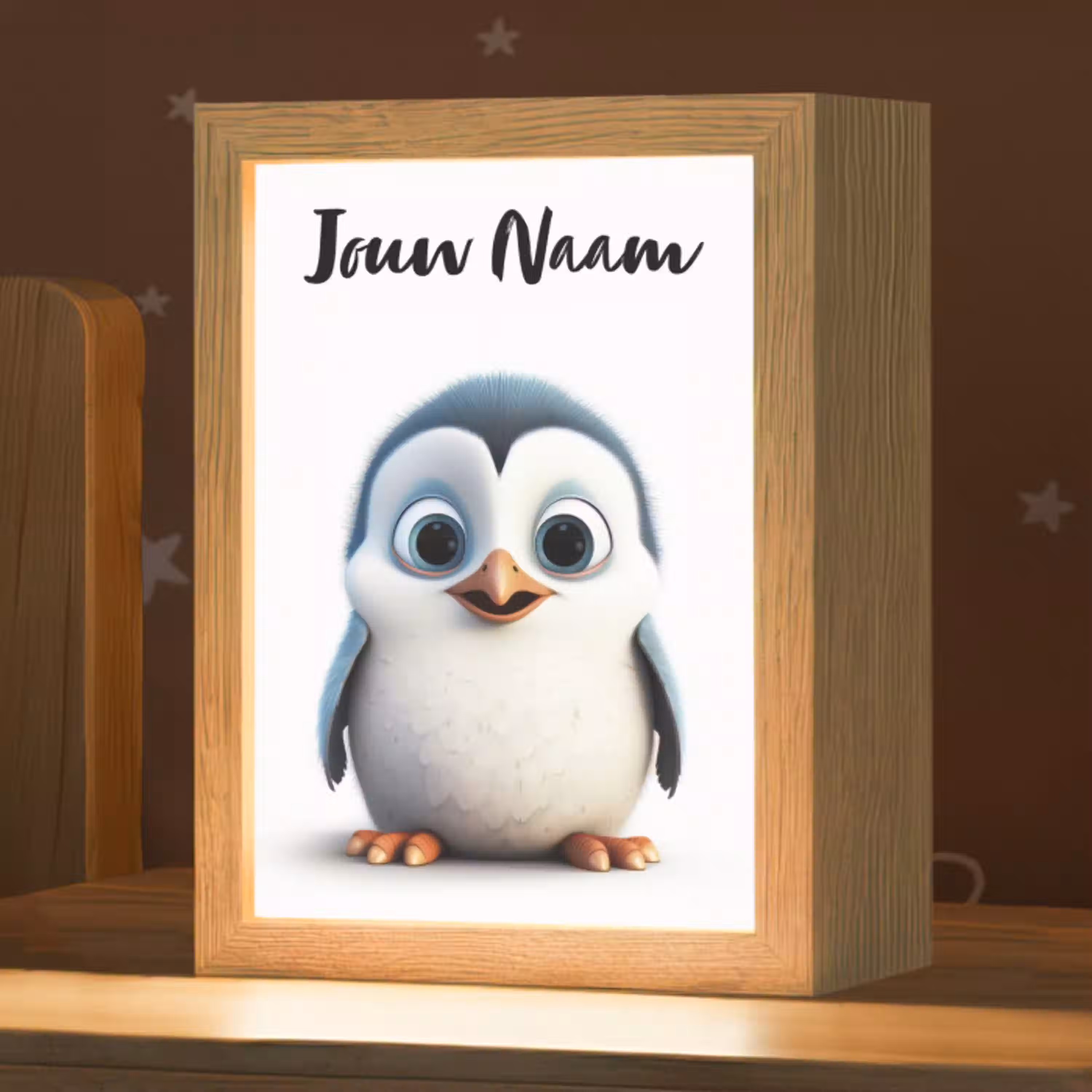 Pinguïn - Dieren - Meisjes - Kind - Jongens Light Box met kabel (Kinderlampje) klein -zzz_3d_website