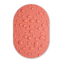 Water - Druppels - Roze Wandcirkel Ovaal Forex klein -3d
