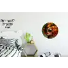 Vrouw - Sinaasappel - Bessen - Oranje Wandcirkel aluminium klein -kinderkamer