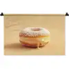 Donut - Romig - Poedersuiker - Beige Wandkleed katoen klein -zz3d