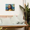Kleurrijke Mona Lisa tuinposter los doek klein -sfeer7