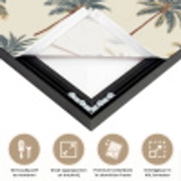 Palmbomen - Tropisch - Groen Textielframe zwart klein 947 -USP_feed_closeupNL
