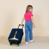 Planeet - Raket - Sterren - Donkerblauw Kinderkoffer - Zwart klein -sfeer1