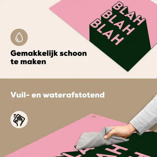 Tekst - Grafisch - Groen - Schaduw Inductie beschemer met haakjes klein -ky-schoon-nl