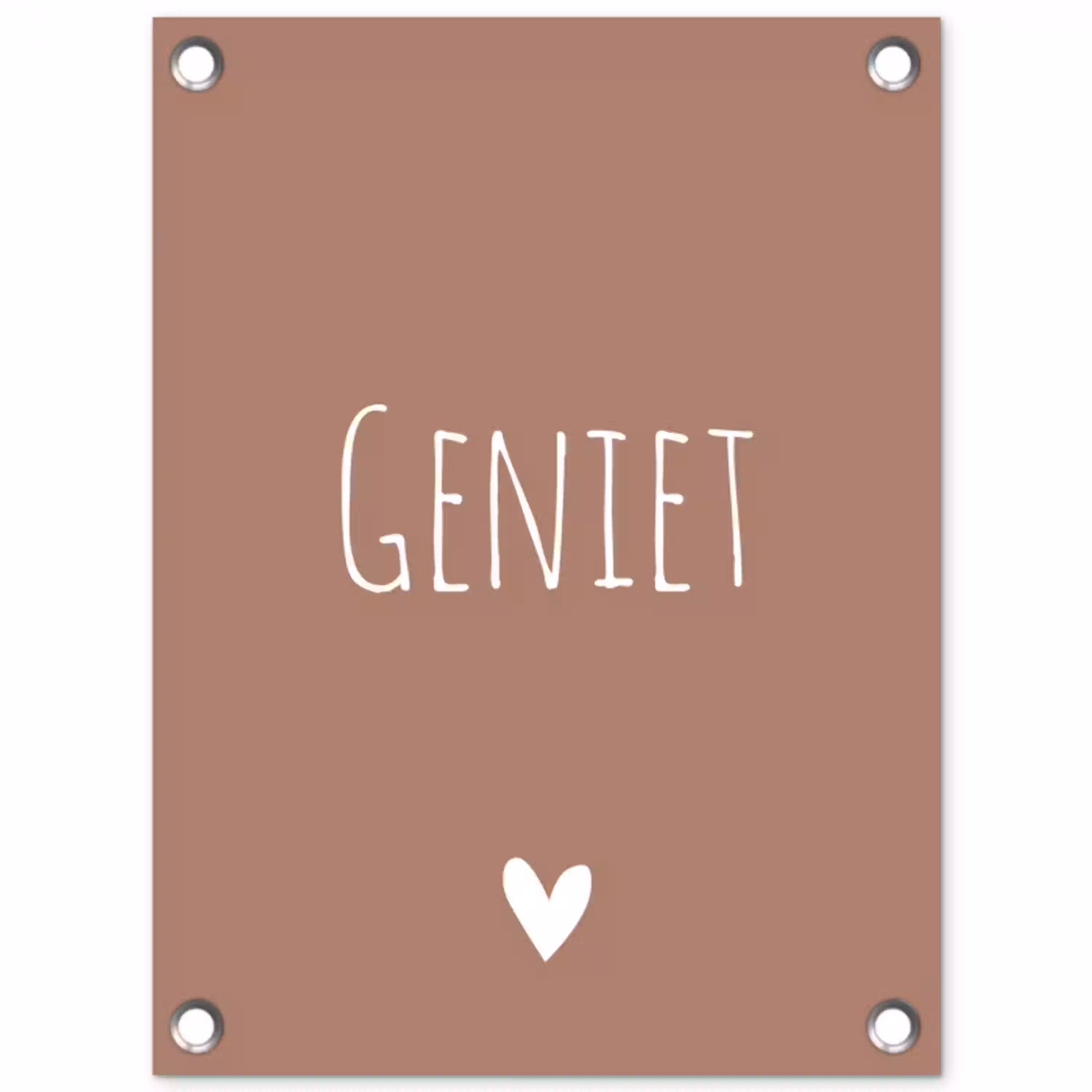 Geniet - Spreuken -Quotes tuinposter los doek klein -3d