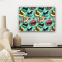 Teckels - Zwembad - Kleurrijk canvas 2cm klein 34 -sfeer6