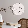Terrazzo -  Patroon - Zacht - Zwart - Wit Wandcirkel behangsticker klein 186 -sfeer3