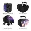 Portret van een Eenhoorn tussen Paarse Bloemen NBS - Handbagage koffer - Kinderen Unisex middel zzzzzzzbolletjes_ENG