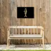 Goud - Vis - Haak - Zwart Tuinposter op houten frame 2 cm dik klein -sfeer4