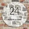 Natuurstenen - Klassiek Naambord Rond klein -sfeer2