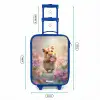 Hamster - Bloem - Natuur - Dier Kinderkoffer - Blauw klein -productfoto_formaten