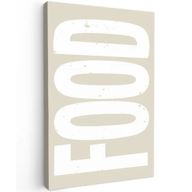 Food - Eten - Decoratie - Japandi Tuinposter op houten frame 2 cm dik klein -3d