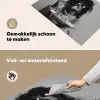 Vrouw - Pasta - Zwart - Wit Inductie beschemer met haakjes klein -ky-schoon-nl