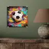 Voetbal - Verf - Kleuren - Zwart - Wit plexiglas 5mm klein -sfeer3
