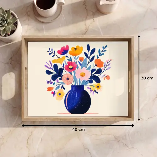 Vaas - Bloemen - Boeket Dienblad Rechthoek middel -USP_Formaat