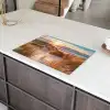 Duin - Planten - Zonsondergang - Strand - Zee Inductie beschermer vinyl 3mm klein -sfeer8