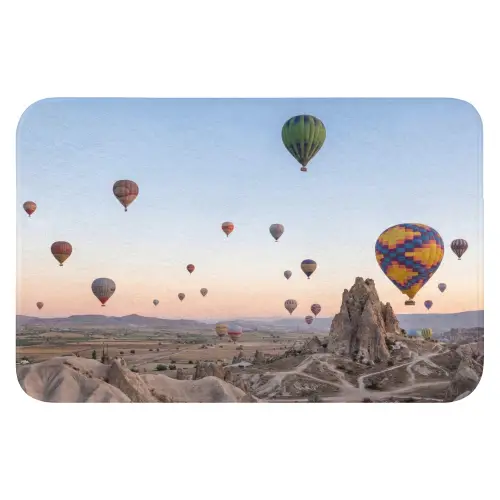Luchtballonnen - Rotsen - Zonsopgang WCmat klein -3d