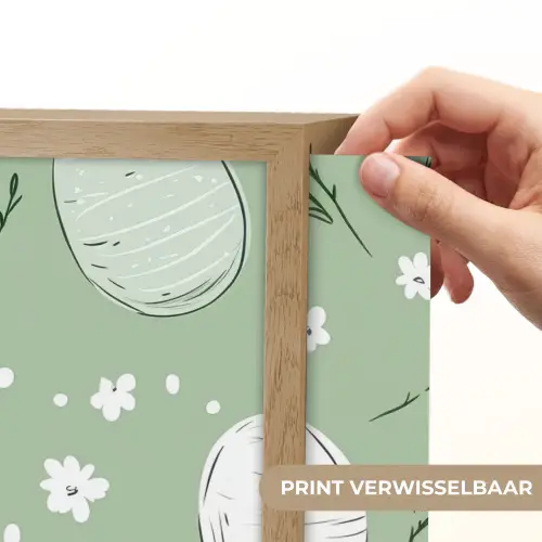 Groen - Eieren - Patroon Light Box met batterij (Wandlamp) middel -USP_websiteprintNL