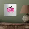 Catch flights not feelings - Vliegtuig - Roze aluminium wit klein -sfeer2