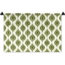 Patroon - Retro - Groen Wandkleed katoen klein 269 -zz3d