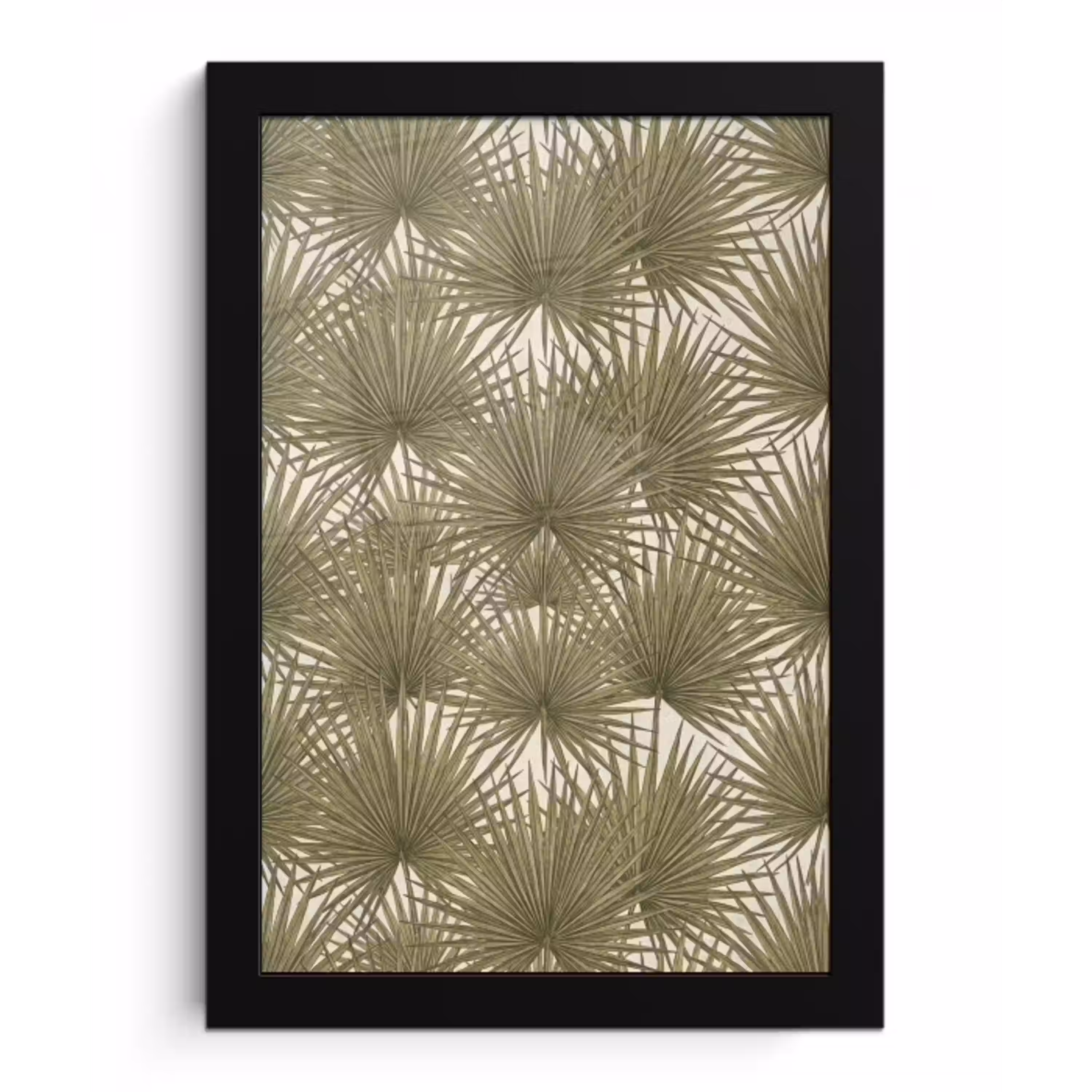 Blad - Tropisch - Patroon - Natuur - Groen fotolijst zwart zonder passe partout klein -3d