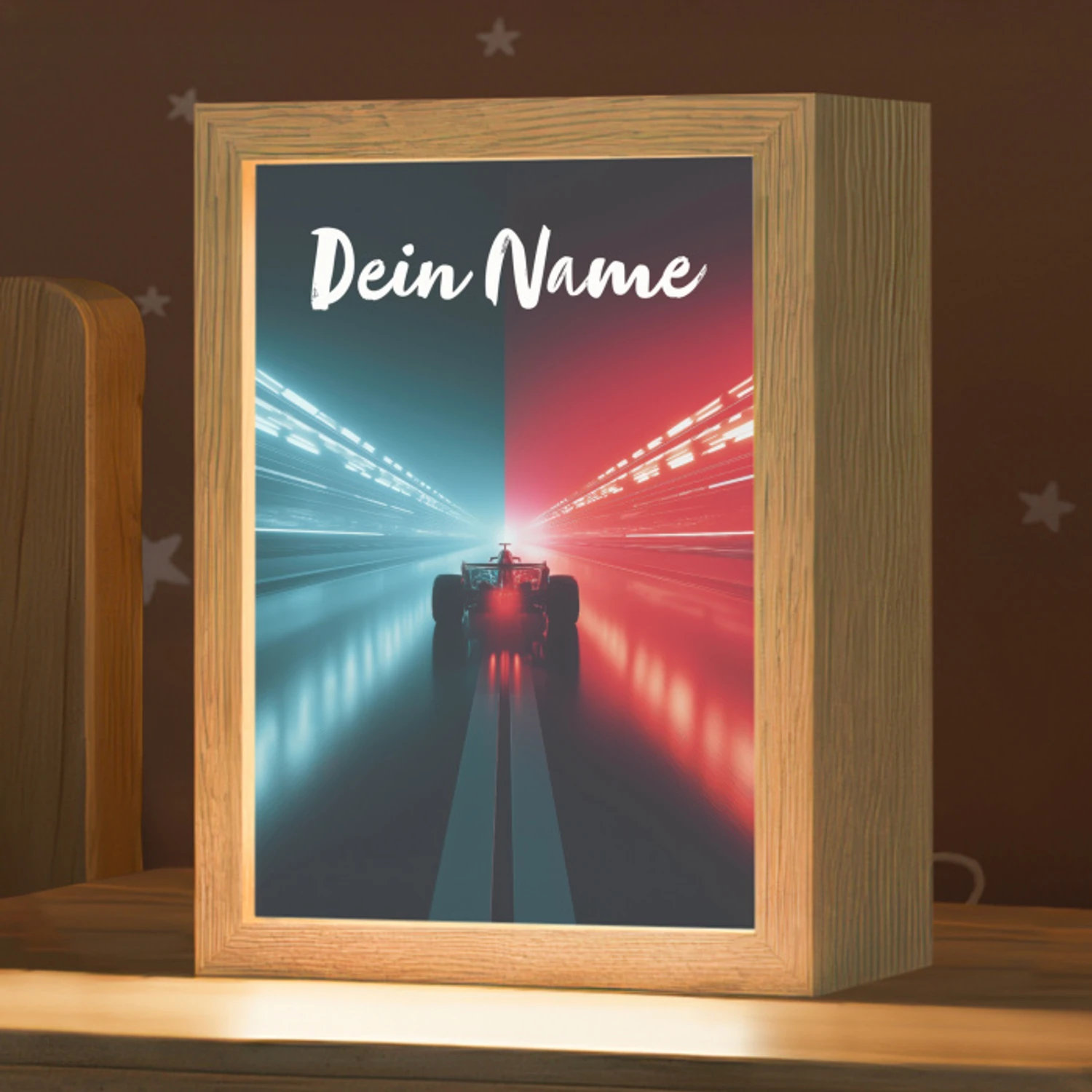 Raceauto - Verlichting - Neon - Rood Light Box met kabel (Kinderlampje) klein -zzz_3d_website