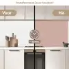Roze - Palet - Oud - Effen - Oudroze keuken achterwand 2 middel 871 -voor-na2_NL