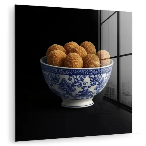 Delfts blauw - Bitterballen - Holland - Schaal plexiglas 5mm klein -zzzproduct_nieuw