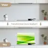 Golven - Abstract - Groen keuken achterwand spatscherm klein -voor_na_NL