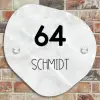 Lichtgrijs marmer - Modern Naambord Organisch middel -sfeer10